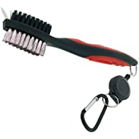 ExeQianming Cepillo de palo de golf- cepillo de acero de nailon de doble cara con herramienta limpiadora de ranura de…